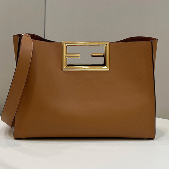 Fendi Way Tote Bag Brown F8506