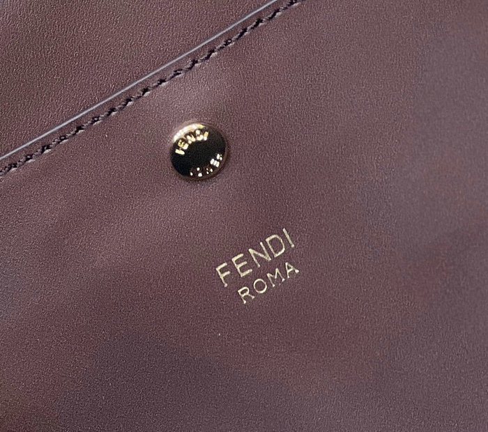 Fendi Way Tote Bag Burgundy F8506