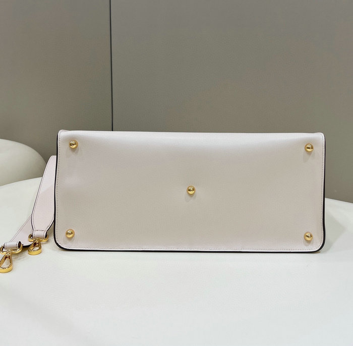 Fendi Way Tote Bag White F8506