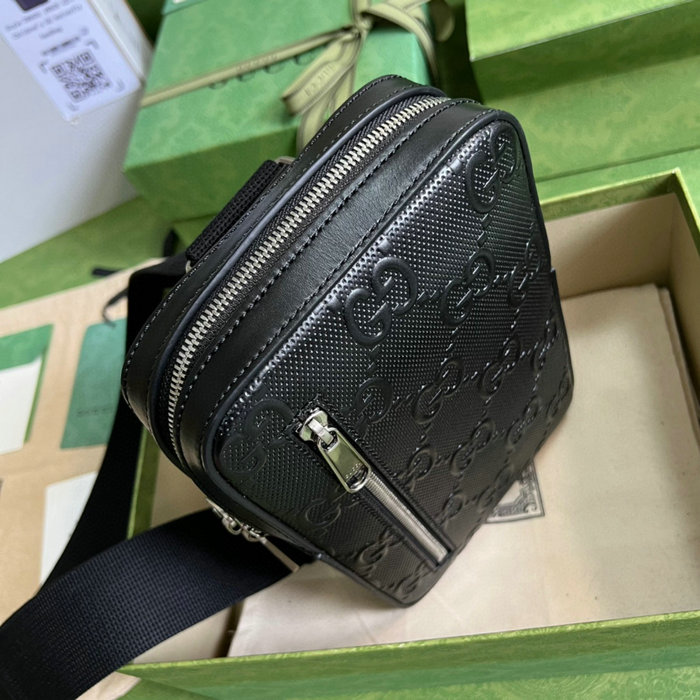 Gucci GG embossed sling backpack Black 700431