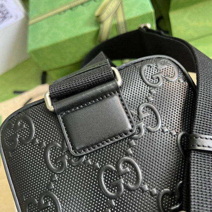 Gucci GG embossed sling backpack Black 700431