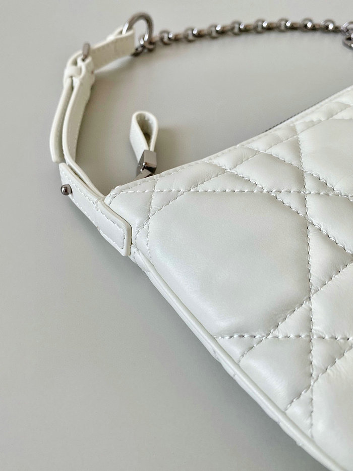 Mini Dior Caro Tulip Bag White S5139