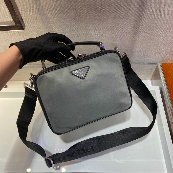 Prada Brique Nylon Bag Grey 2VH069