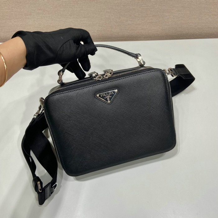 Prada Brique Saffiano leather bag Black 2VH069