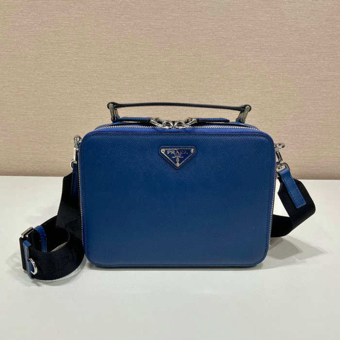 Prada Brique Saffiano leather bag Blue 2VH069