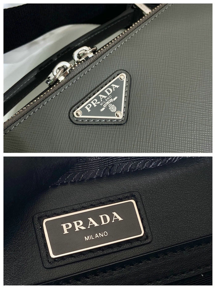 Prada Brique Saffiano leather bag Grey 2VH069