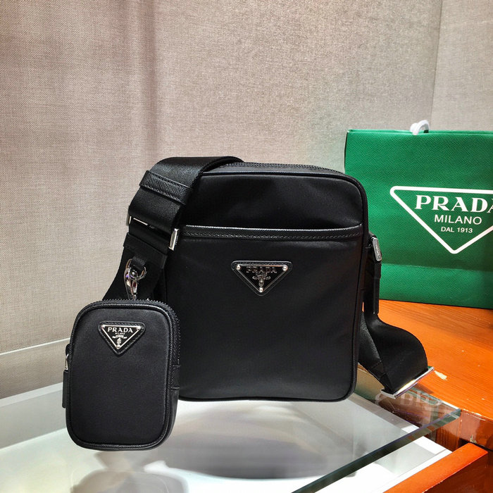 Prada Re-Nylon and Saffiano leather shoulder bag 2VH112