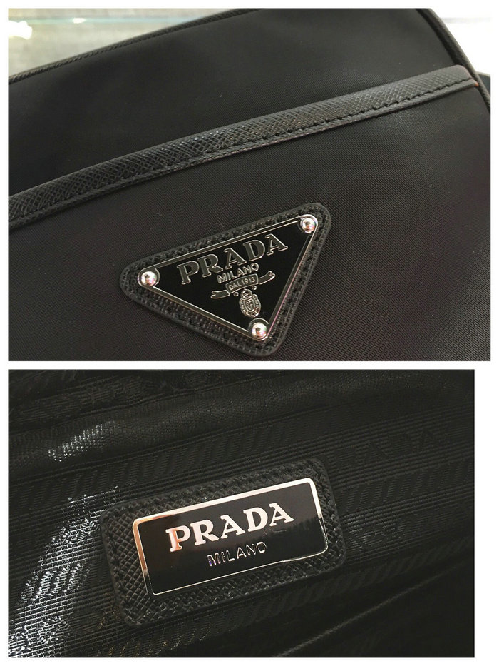 Prada Re-Nylon and Saffiano leather shoulder bag 2VH112