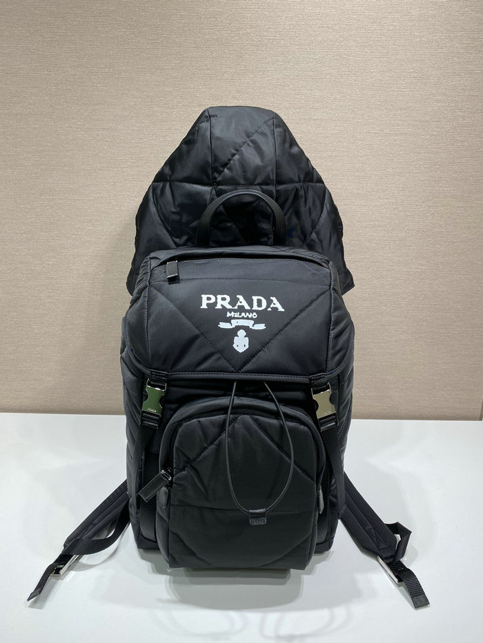 Prada Re-Nylon padded backpack with hood 2VZ135