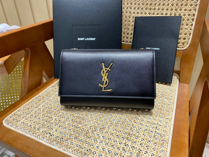 Saint Laurent Kate 24 Chain Bag Black with Gold 354021