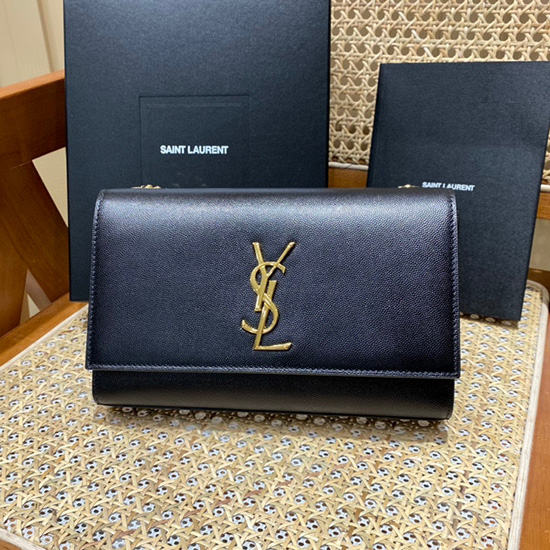 Saint Laurent Kate 24 Chain Bag Black with Gold 354021