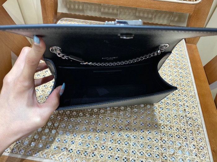 Saint Laurent Kate Small Bag Black with Silver 469390