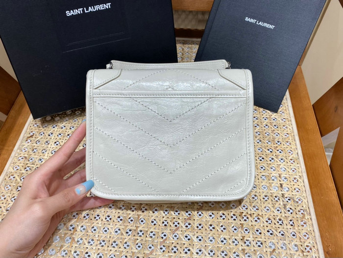 Saint Laurent Niki Chain Wallet White 583103