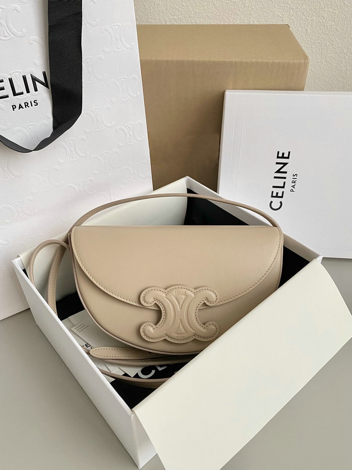 Celine Besace Cuir Triomphe Beige C35117