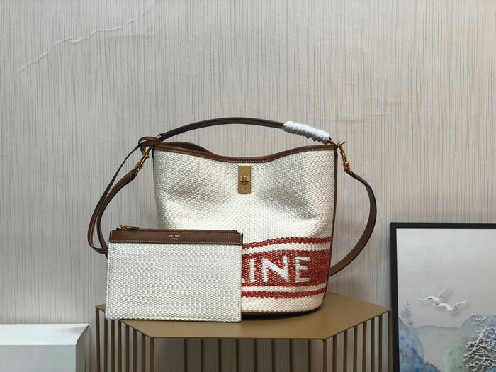 Celine Bucket 16 Bag White C195573