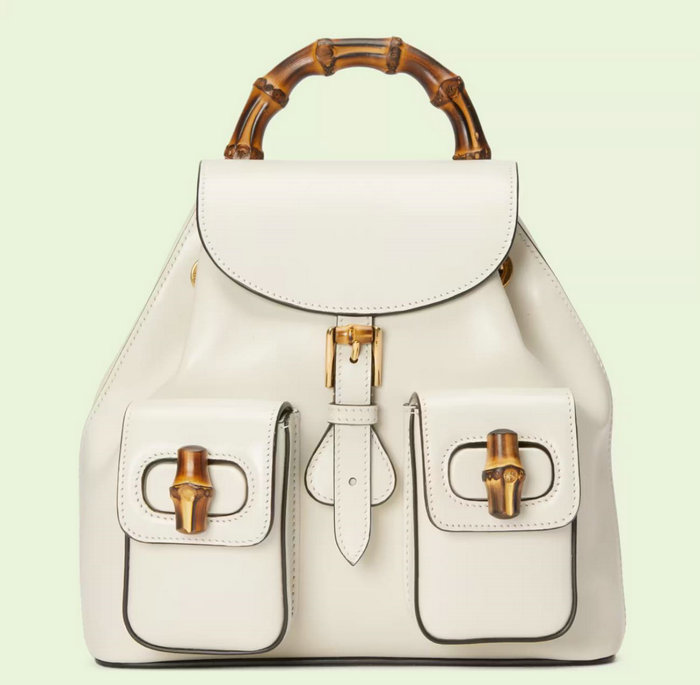 Gucci Bamboo small backpack White 702101