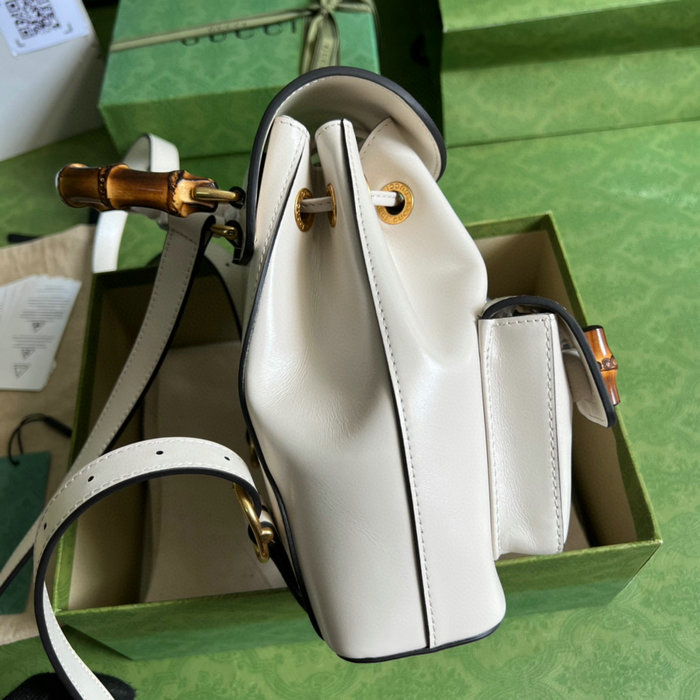 Gucci Bamboo small backpack White 702101