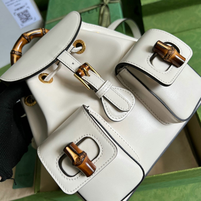 Gucci Bamboo small backpack White 702101