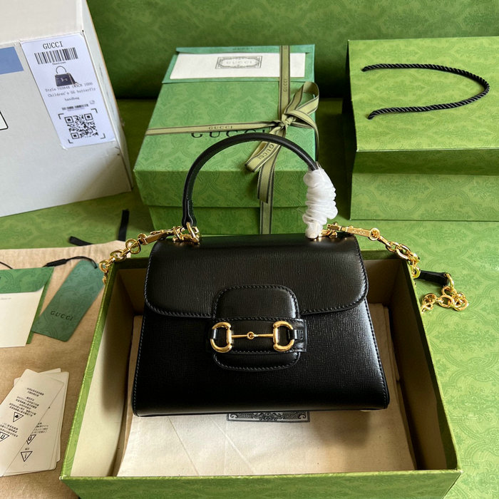 Gucci Horsebit 1955 top handle bag Black 703848