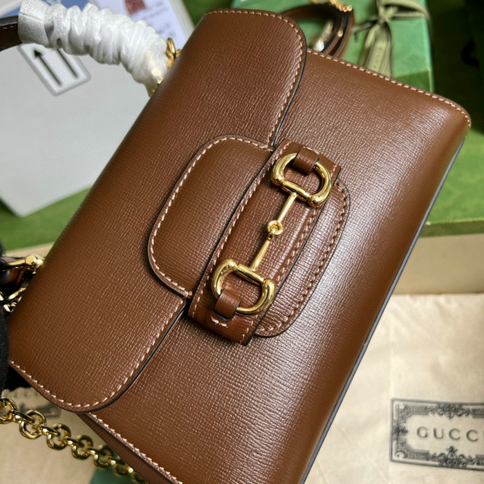 Gucci Horsebit 1955 top handle bag Brown 703848