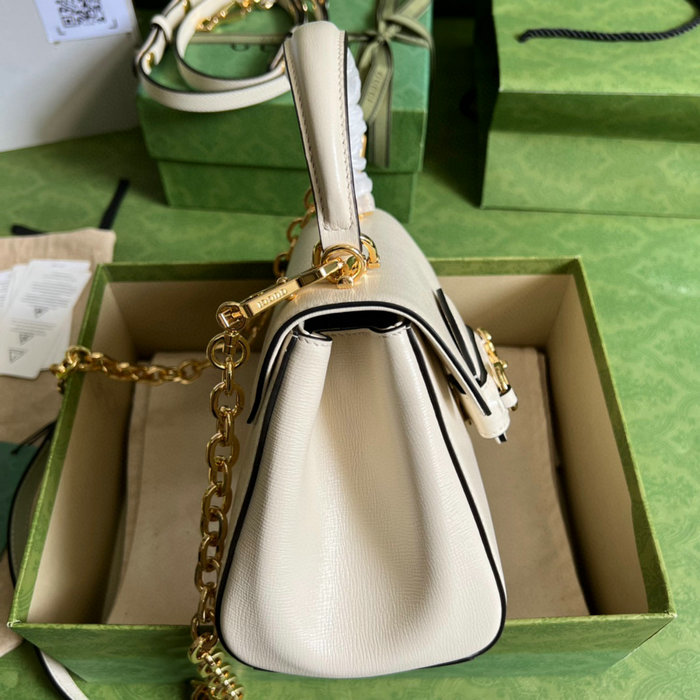 Gucci Horsebit 1955 top handle bag White 703848