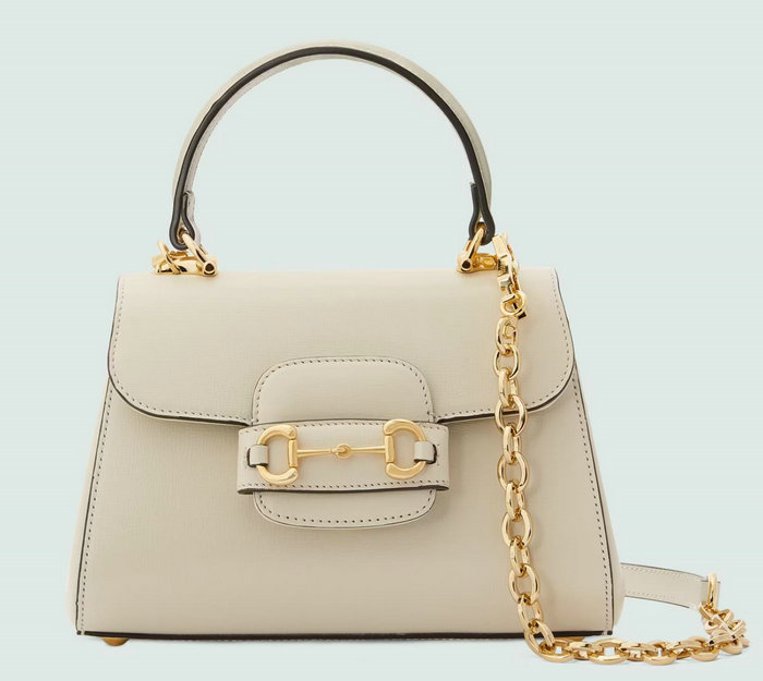 Gucci Horsebit 1955 top handle bag White 703848