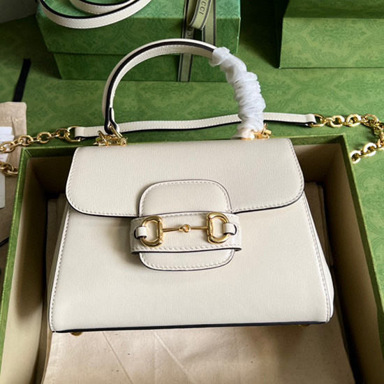 Gucci Horsebit 1955 top handle bag White 703848