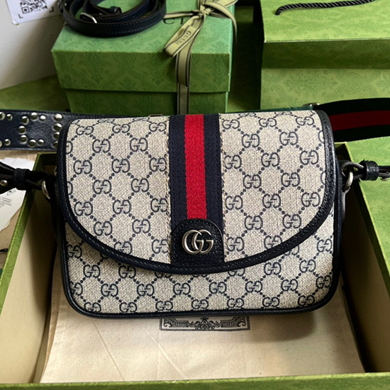 Gucci Ophidia mini GG shoulder bag Blue 722117