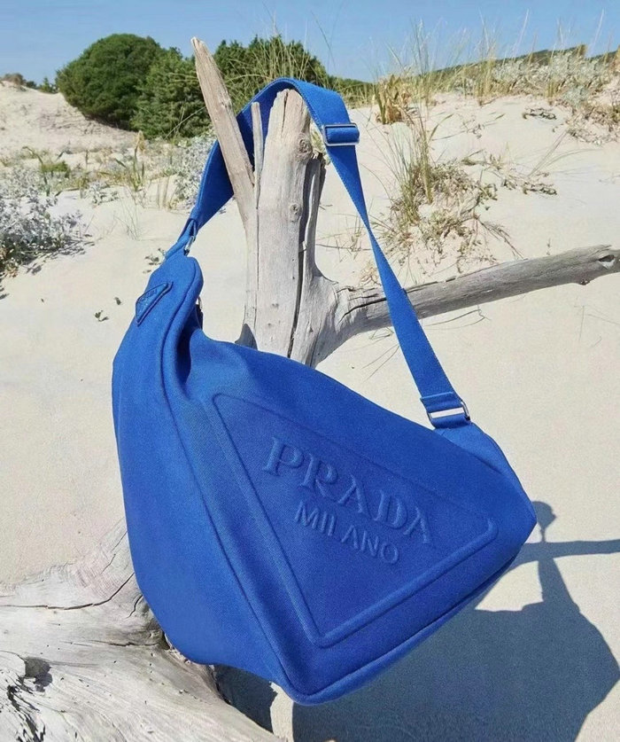 Prada Canvas Triangle Bag Blue 2VY007