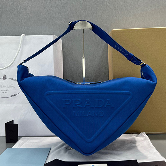 Prada Canvas Triangle Bag Blue 2VY007