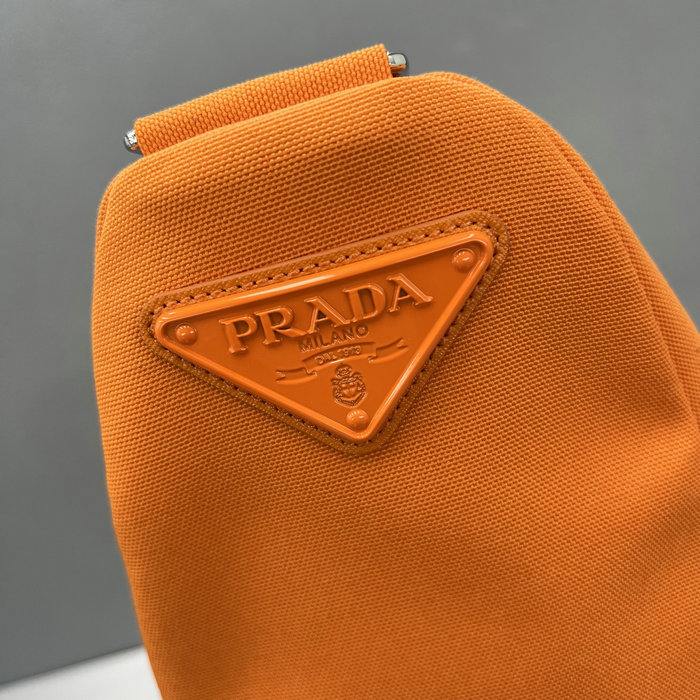 Prada Canvas Triangle Bag Orange 2VY007