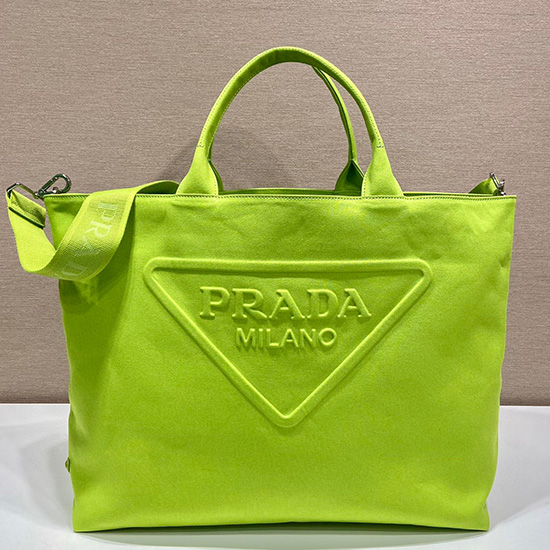 Prada Canvas tote bag Green 2VG081