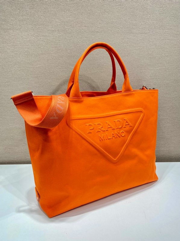 Prada Canvas tote bag Orange 2VG081