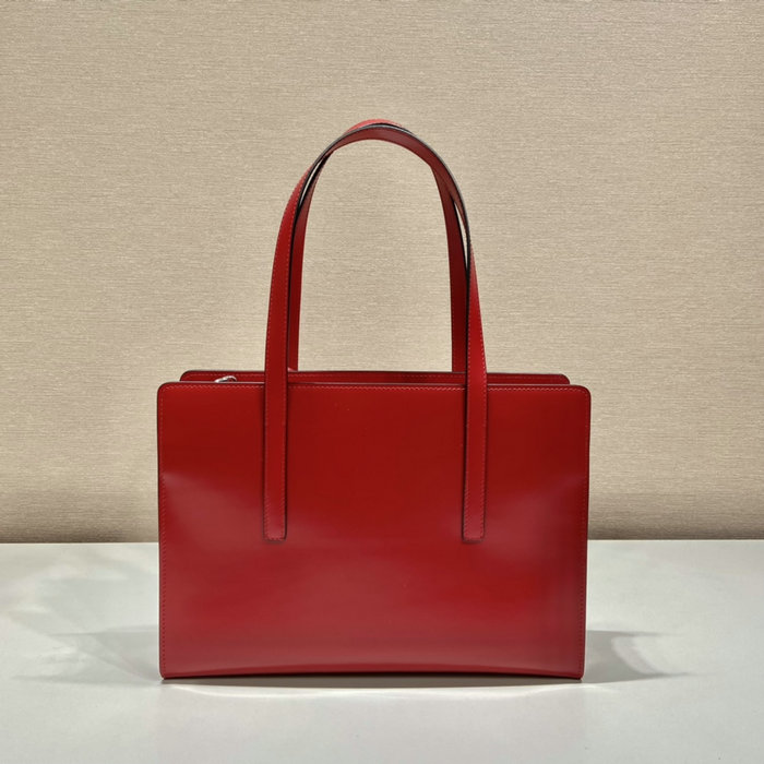 Prada Re-Edition 1995 brushed-leather medium handbag Red 1BA350