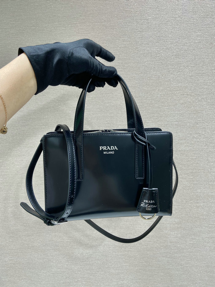 Prada Re-Edition 1995 brushed-leather mini handbag Black 1BA357