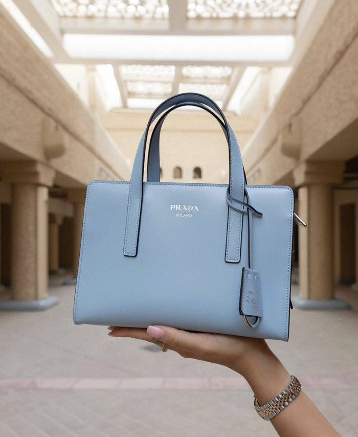 Prada Re-Edition 1995 brushed-leather mini handbag Blue 1BA357