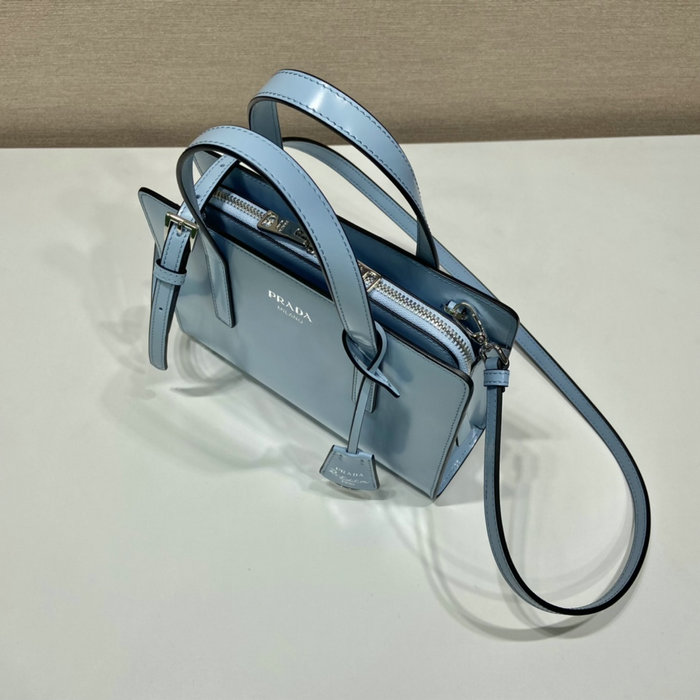 Prada Re-Edition 1995 brushed-leather mini handbag Blue 1BA357