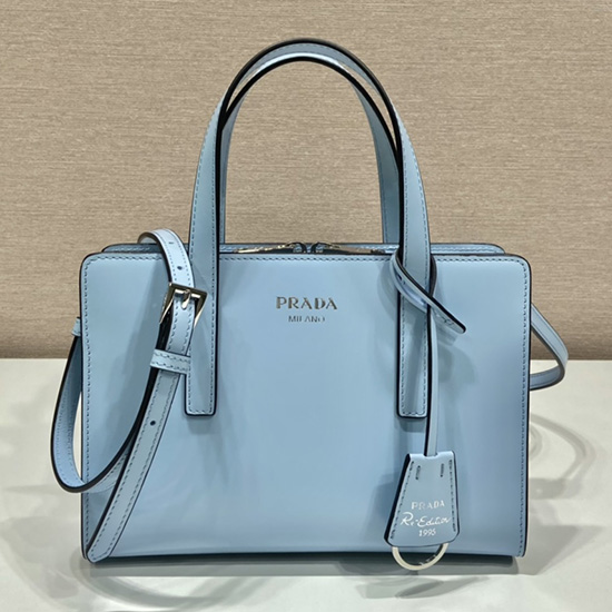 Prada Re-Edition 1995 brushed-leather mini handbag Blue 1BA357