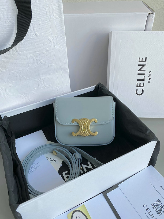 Celine Mini Triomphe Blue C35021