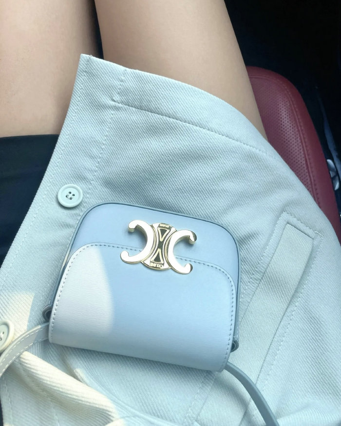 Celine Mini Triomphe Blue C35021