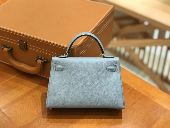 Hermes Mini Kelly II Bag Bleu Lin H82401