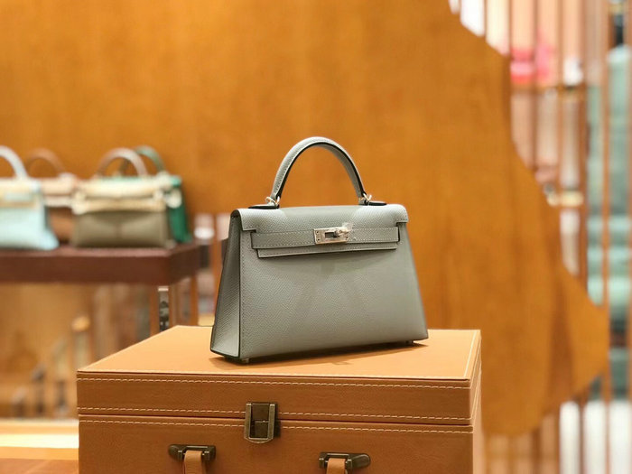 Hermes Mini Kelly II Bag Bleu Lin H82401