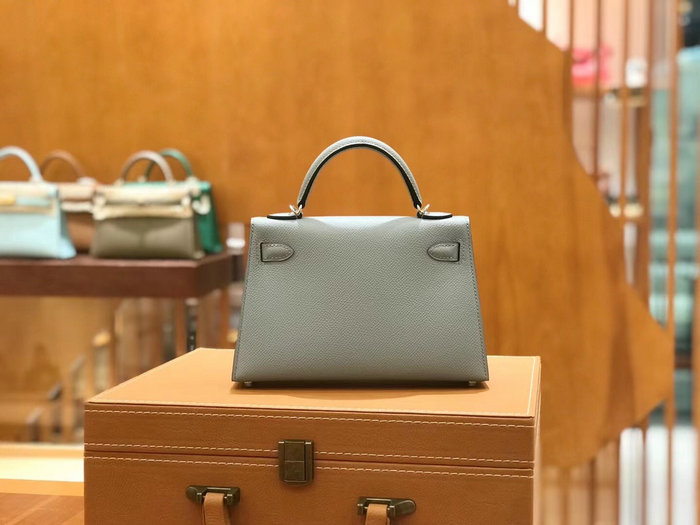 Hermes Mini Kelly II Bag Bleu Lin H82401