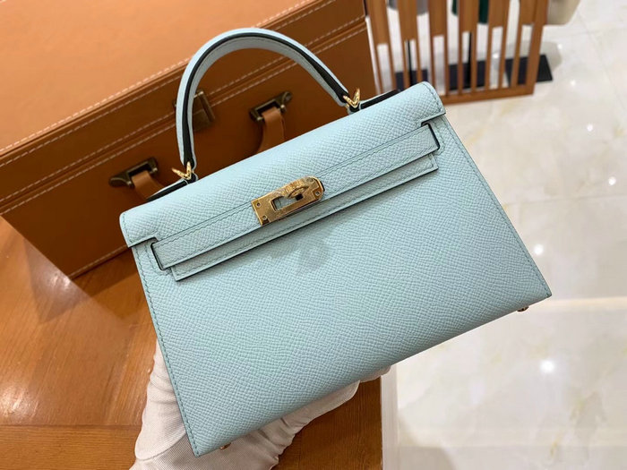 Hermes Mini Kelly II Bag Bleu Zephyr H82401