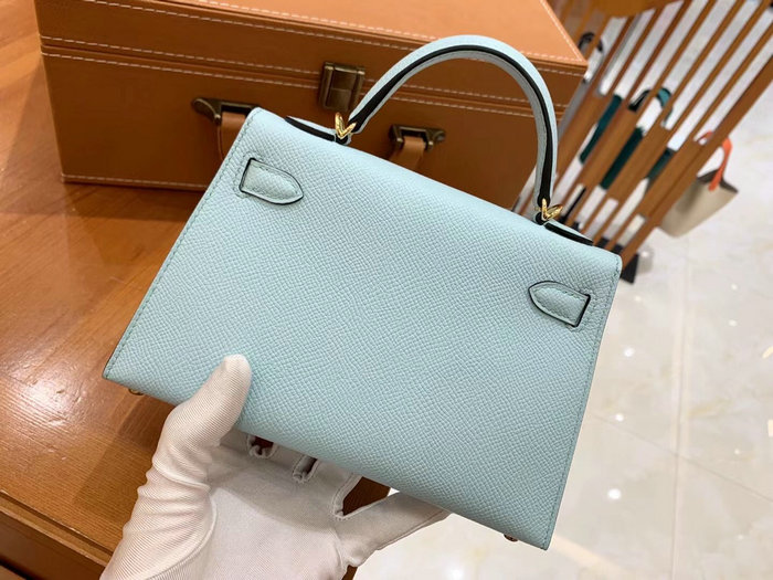 Hermes Mini Kelly II Bag Bleu Zephyr H82401