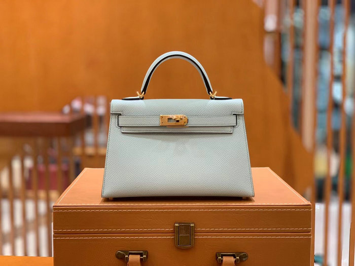 Hermes Mini Kelly II Bag Bleu Zephyr H82401