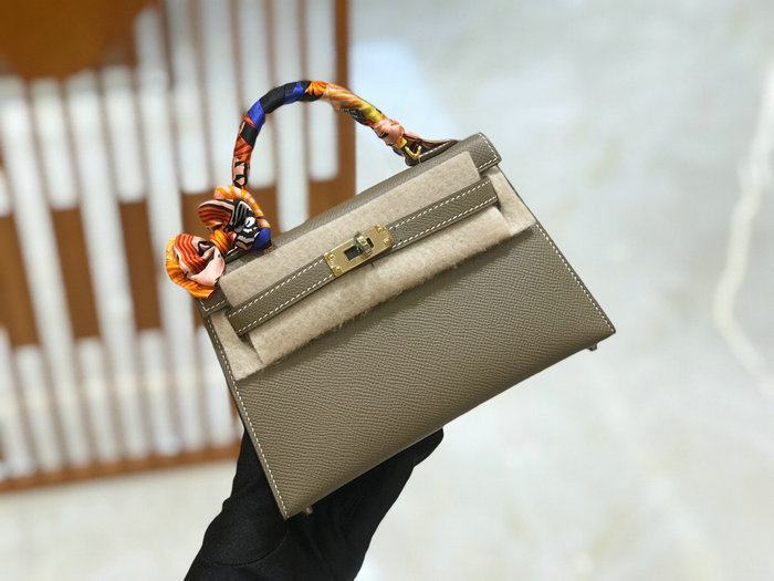 Hermes Mini Kelly II Bag Etoupe H82401