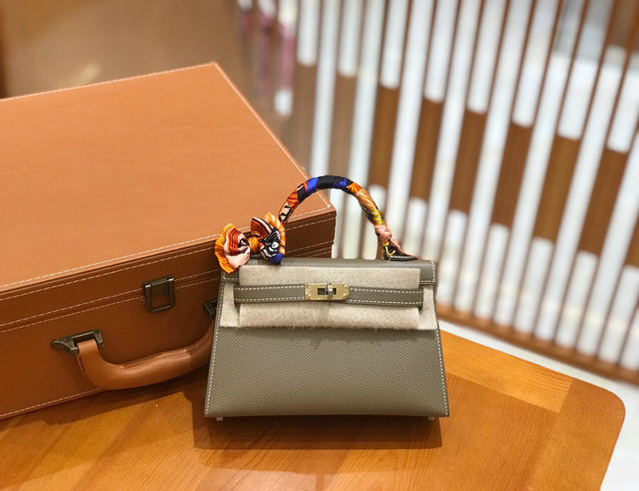 Hermes Mini Kelly II Bag Etoupe H82401