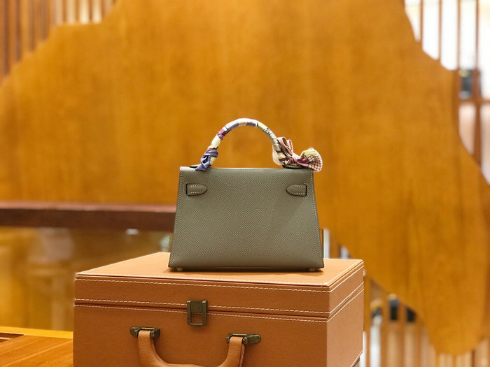 Hermes Mini Kelly II Bag Gris Asphalt H82401