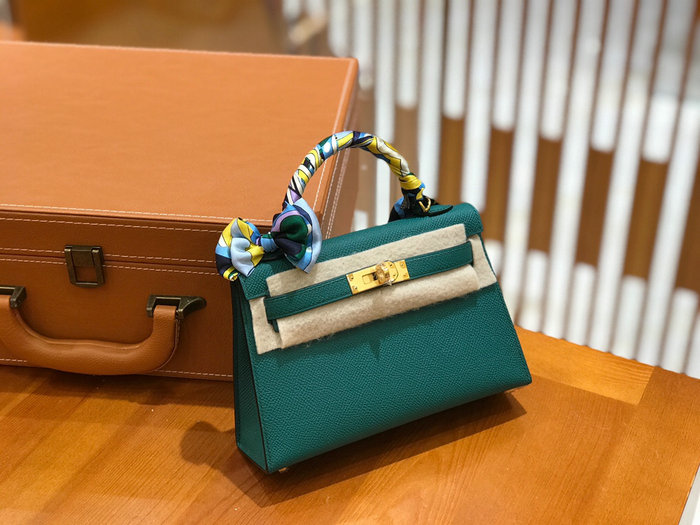 Hermes Mini Kelly II Bag Malachite H82401